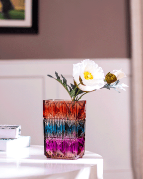 Murano Style Colored Glass Vase