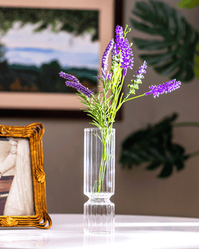'Shimmering Elegance' Glass Flower Vase