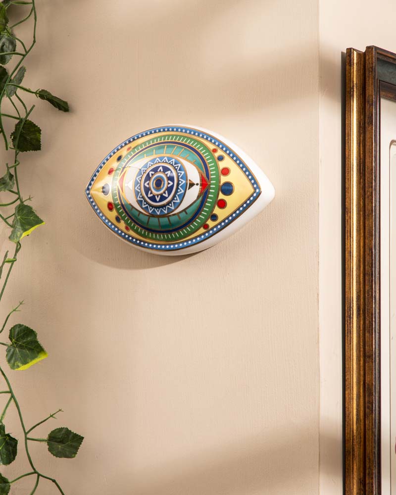 Mandala Evil Eye Ceramic Ornament 