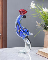 Looking Back Macaw Parrot Glass Figurine