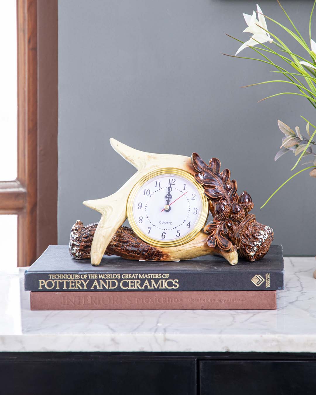 The Antler Table Clock - The Decor Kart 