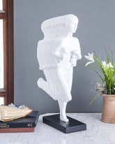 Running Girl Statue - White - The Decor Kart 