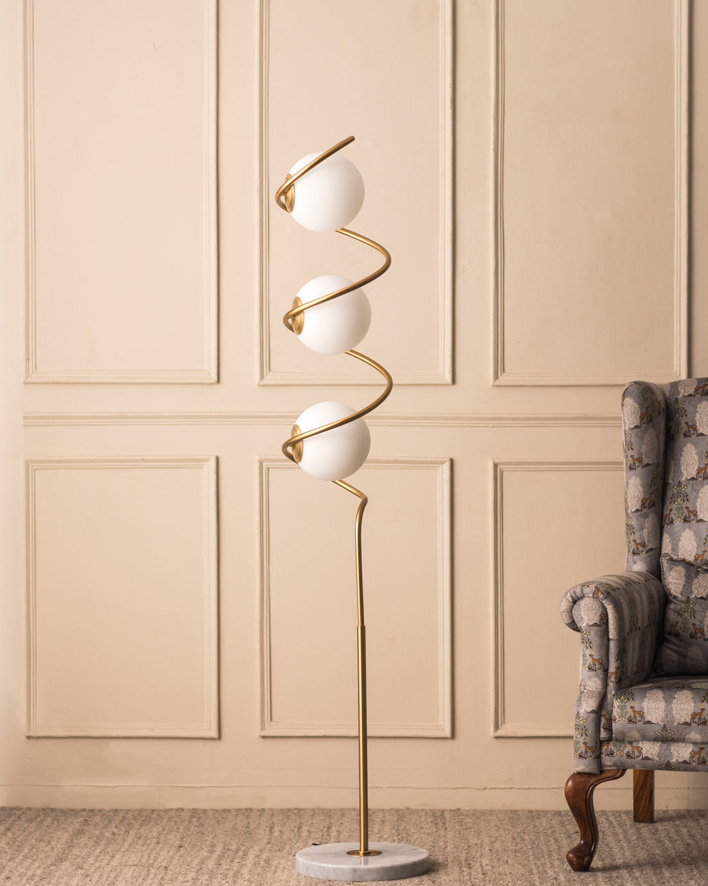 Marble Base Floor Lamp - The Decor Kart 