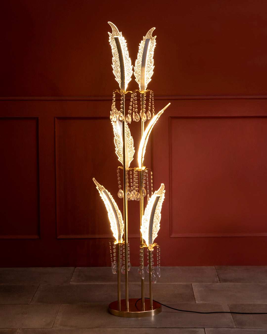 Crystal Plume Floor Lamp 