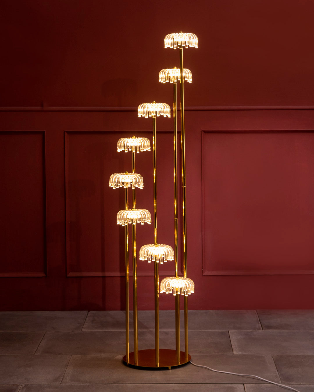 Crystal Cascade Floor Lamp 