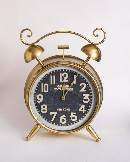 'Antiquite' Rustic Gold Table Clock - The Decor Kart