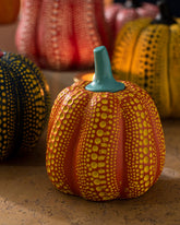 Polka Pumpkin Tabletop Decor - Orange 
