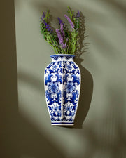 Traditional Azure Bloom Wall Vase