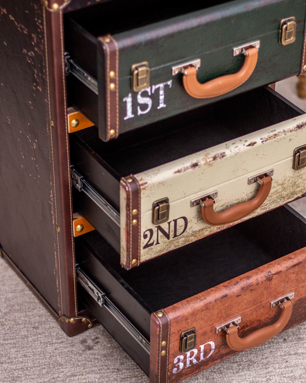 'Retro Nostalgia' 3-Drawer Side Table
