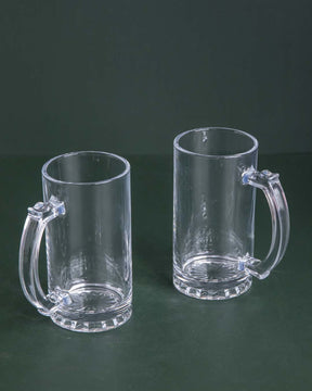 Frothy Fiesta Beer Mug Clear - Set of 2 - The Decor Kart 