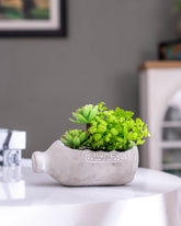 'Bottle' Faux Potted Succulents