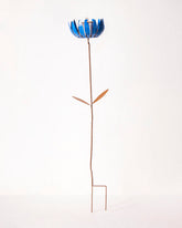 Garden Flower Bird Feeding Stand - Blue 