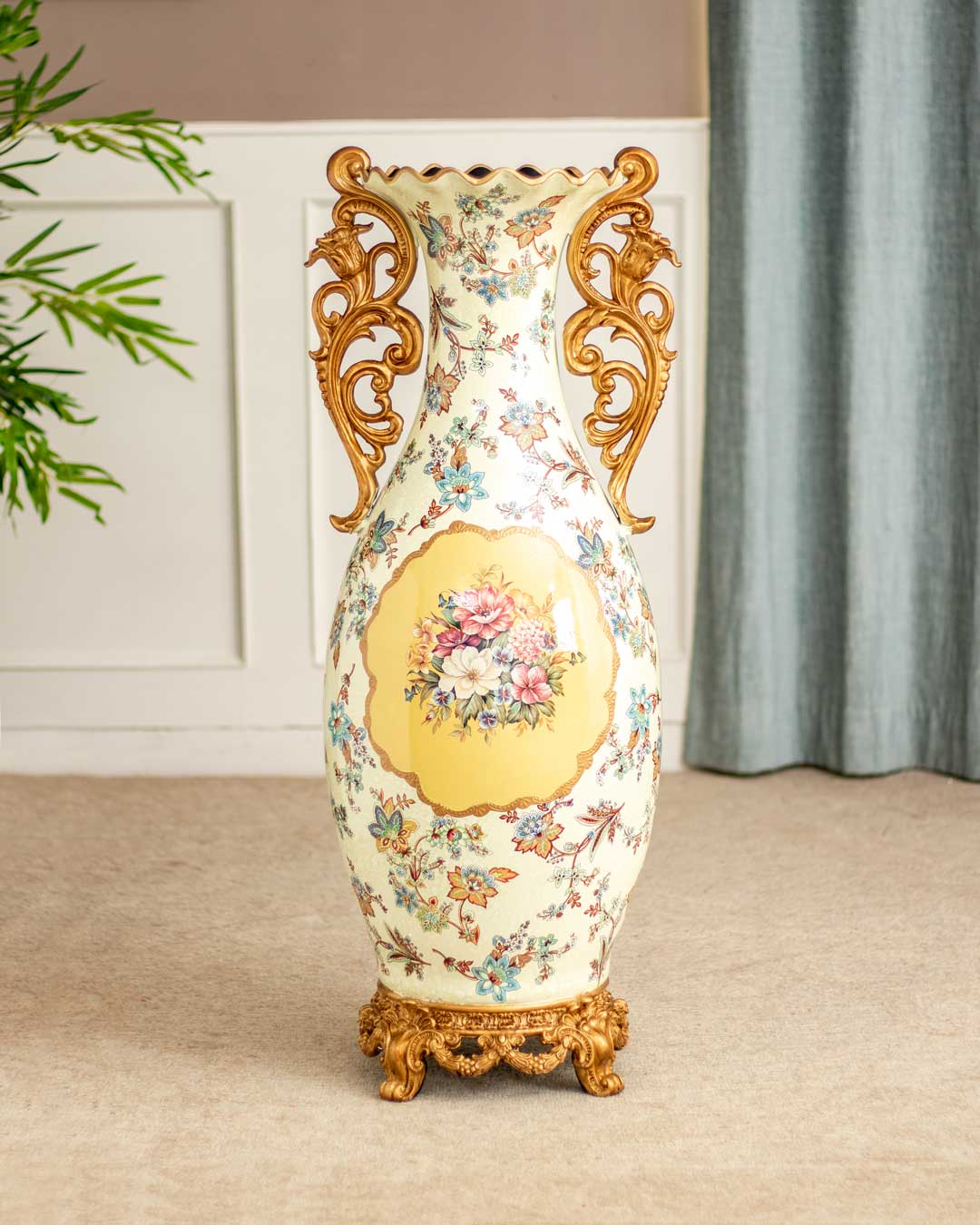 'Florence' Ornamental Decorative Floor Vase - The Decor Kart 