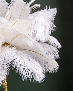 Palm Tree Ostrich Feather Table Lamp - The Decor Kart 