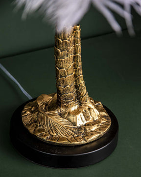 Palm Tree Ostrich Feather Table Lamp - The Decor Kart 
