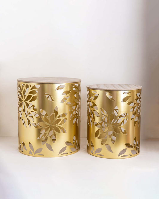 Leaf Cut Nesting Table - Set Of 2 - The Decor Kart