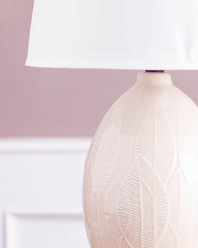 Ambiance Illuminated Ceramic Table Lamp - White