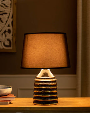 Shining Elegance Caramic Table Lamp - Black