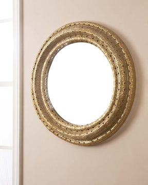 Lace Oval Metal Wall Mirror - The Decor Kart 