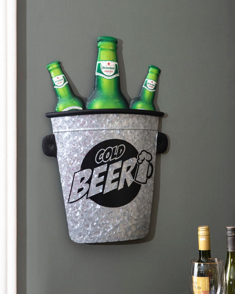 Cold Beer Tin Bar Sign 