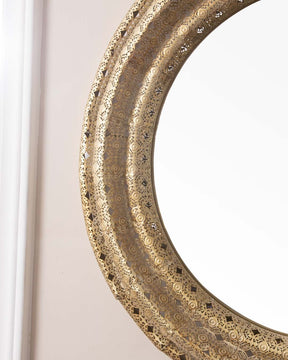 Lace Oval Metal Wall Mirror - The Decor Kart 
