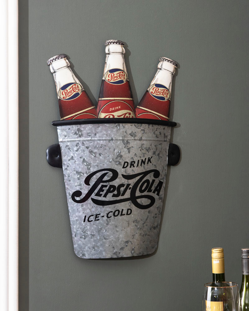 Retro Pepsi-Cola Tin Bar Sign 