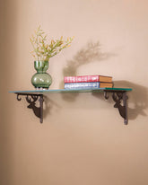 'Rein Deer' Cast Iron Decorative Shelf Set With Glass 