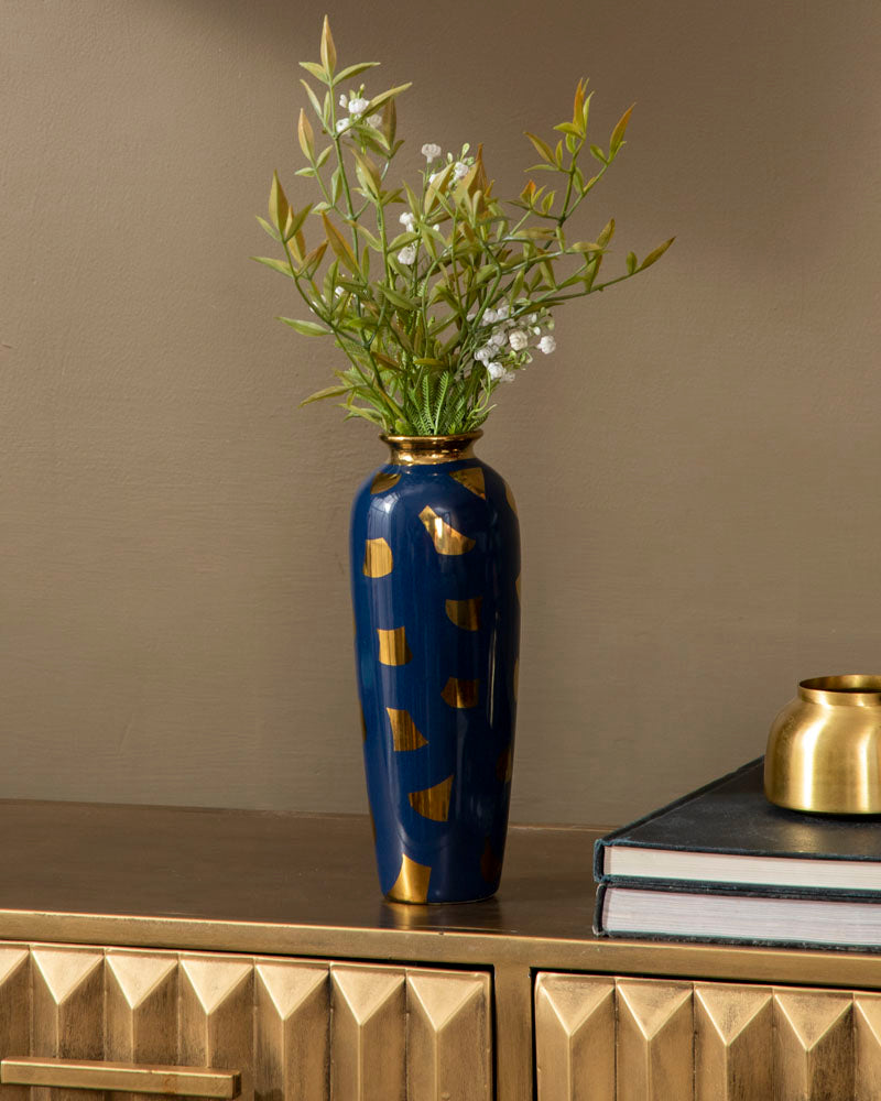 Modern Auric Mosaic Vase - Blue 