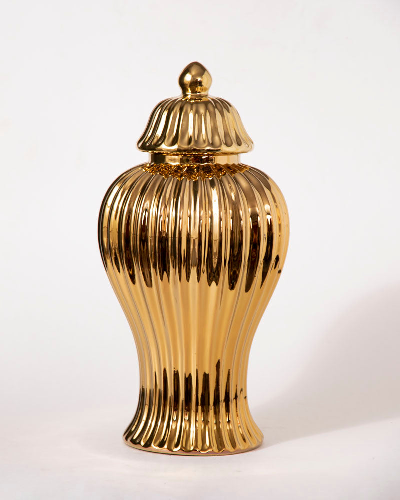 Golden Harmony Lidded Jar - Large 