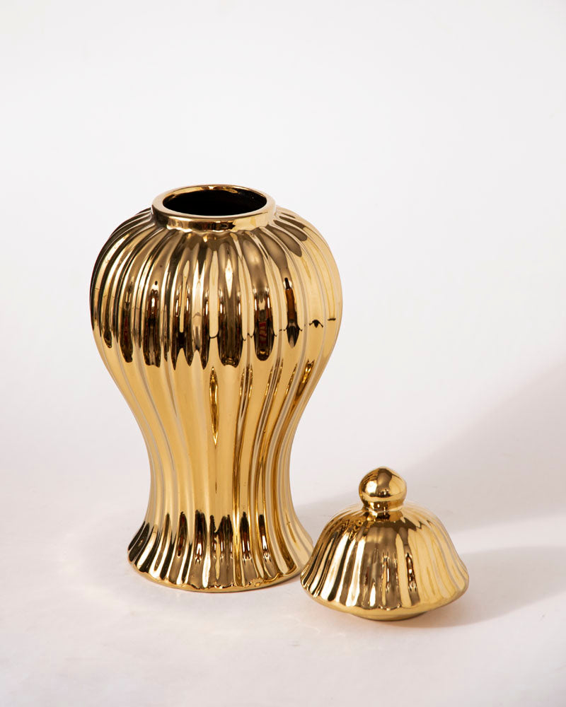 Golden Harmony Lidded Jar - Small 