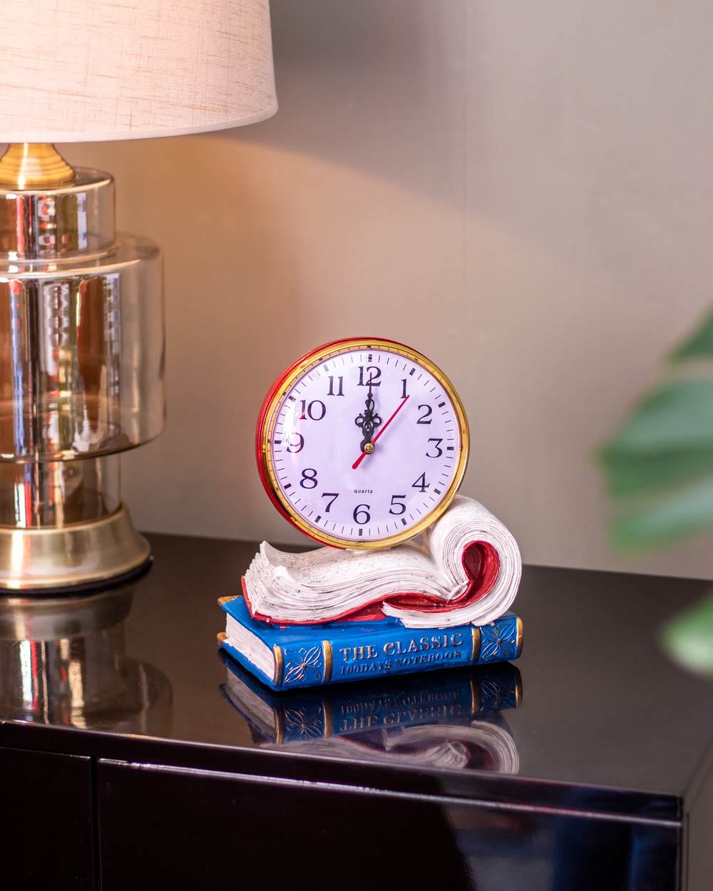 Vintage Table Top Clock Red