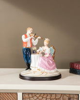 'Violin Playing Couple' Fine Porcelain Figurine 