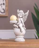 Adorable Angel Cherub Figurine & T-Light Holder