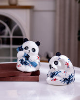 Blue & White Giant Panda Figurines - Set of 2