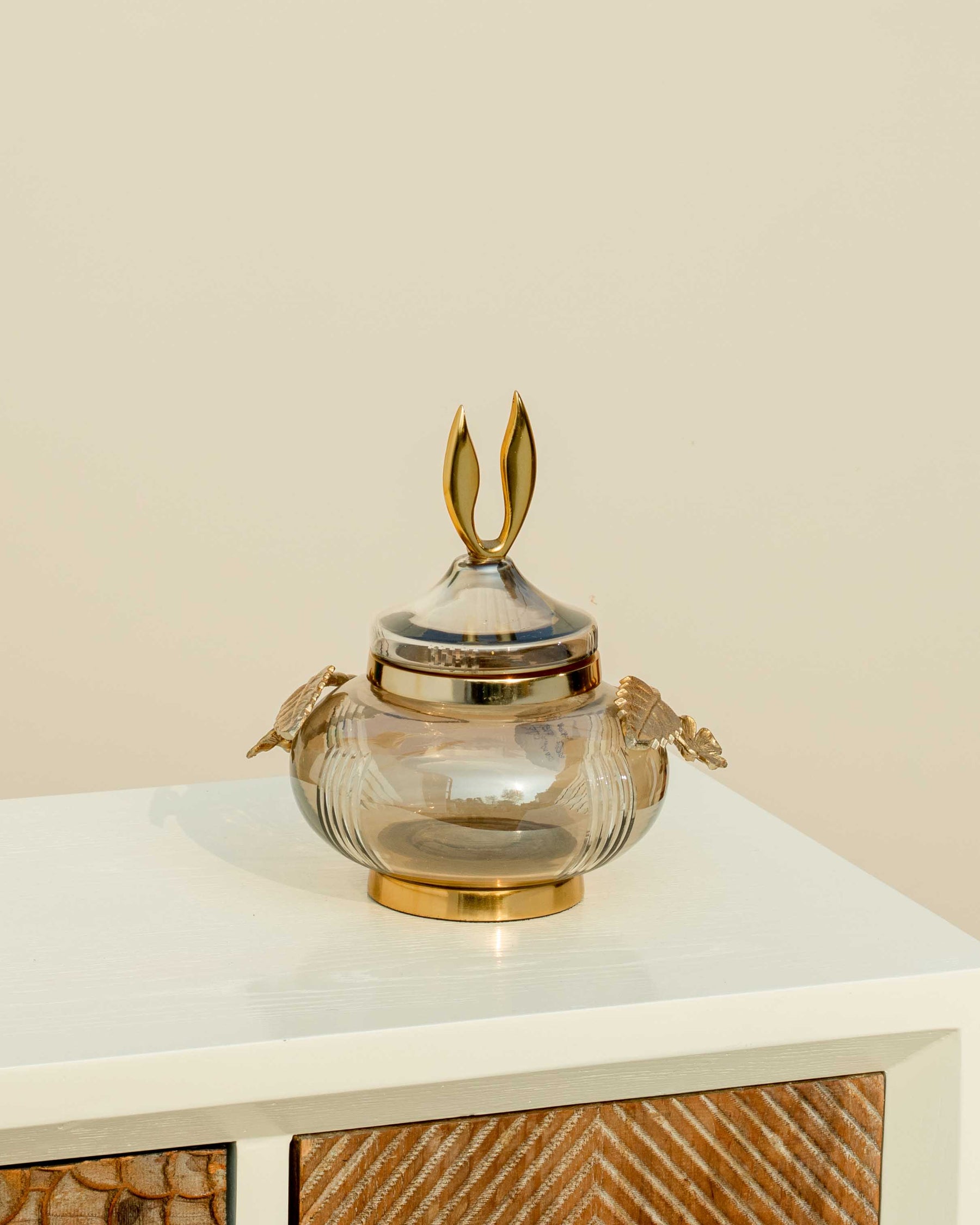 Metal Glass Candy Buffet Jar With Lid - The Decor Kart 