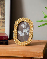 Floral Gold Oval Photo Frame 