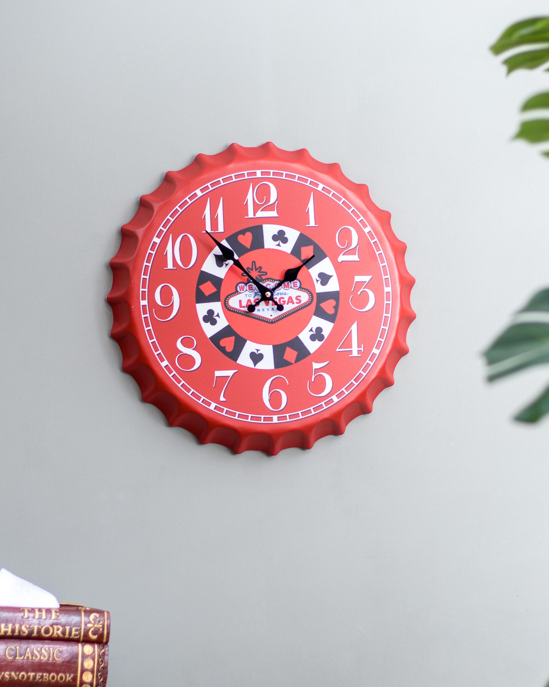 'Las Vegas' Bottle Cap Wall Clock 