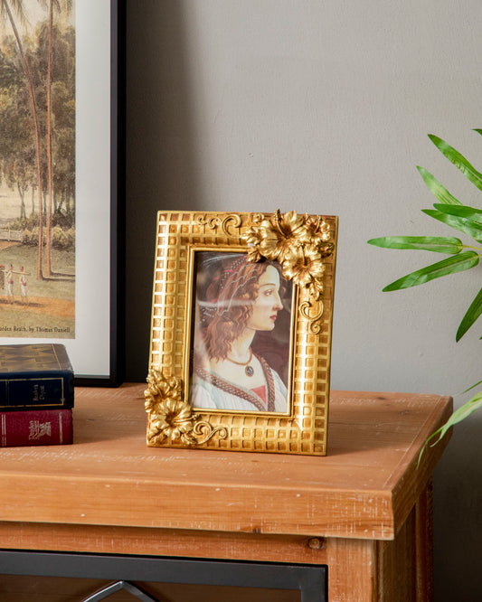 Golden 'Lily' Ornate Photo Frame
