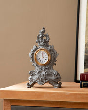 Rustic Grey Victorian Table Top Clock