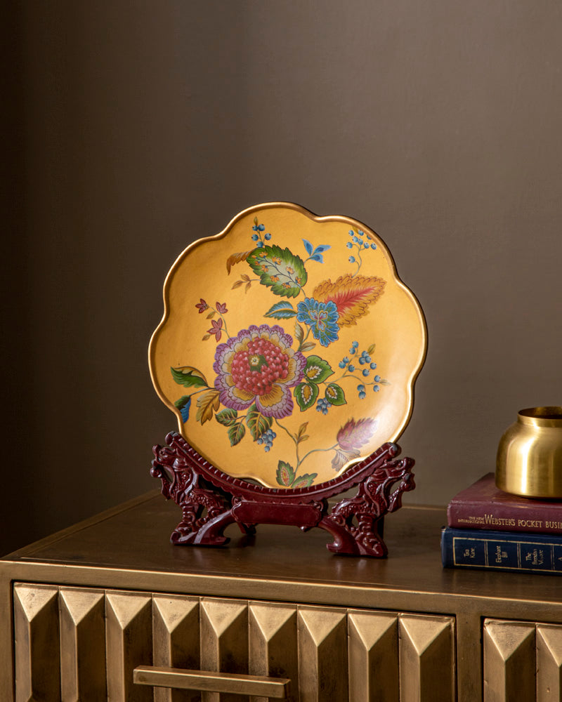 Vincent Van Gogh 'Floral Yellow' Oil Painting Decorative Plate - 10" 