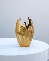 "Broken Egg" Golden Flower Vase - Small
