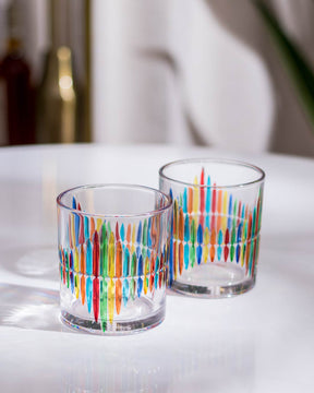 Italian Crystal Short Drinking Glass- Set Of 2