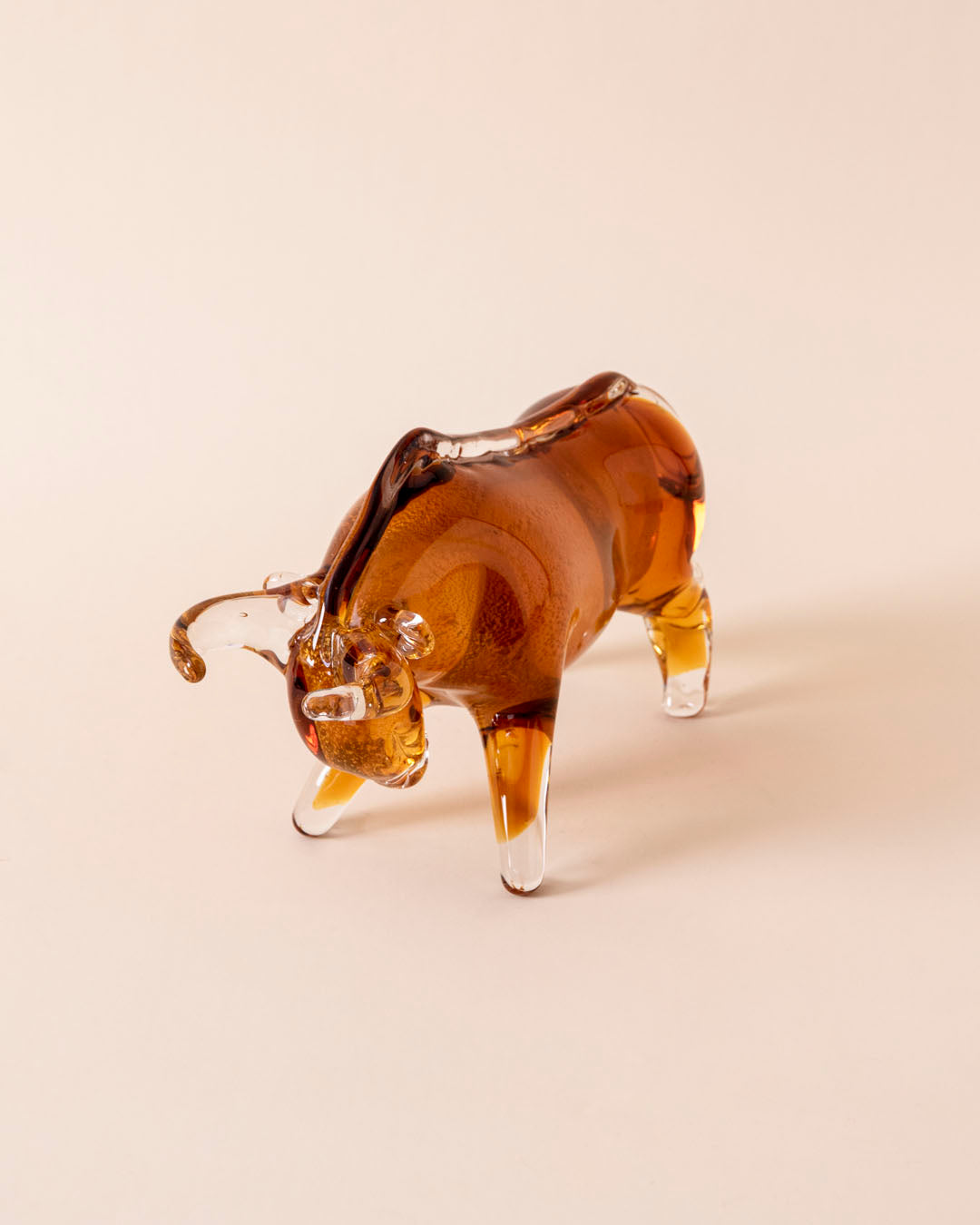 'Amber Titan' Decorative Bull Figurine