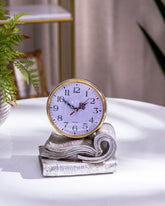 Vintage Table Top Clock - Silver