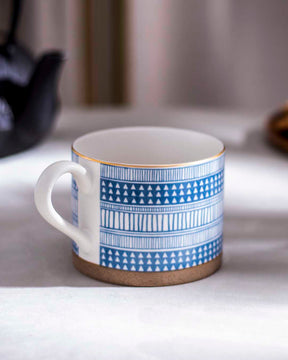 Blue & White Nordic Ceramic Mug