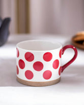 Red & White Nordic Ceramic Mug