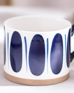 Blue & White Nordic Ceramic Mug