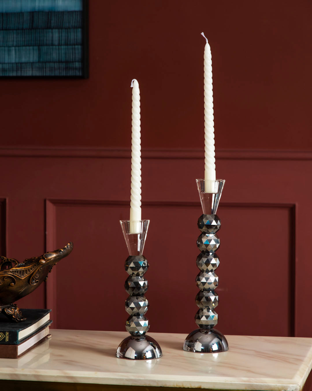 Gleaming Sphere Candle Holder - Small 