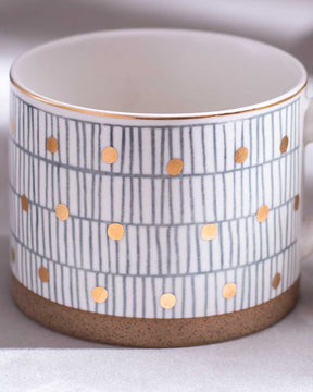 Gold Rim Nordic Ceramic Mug