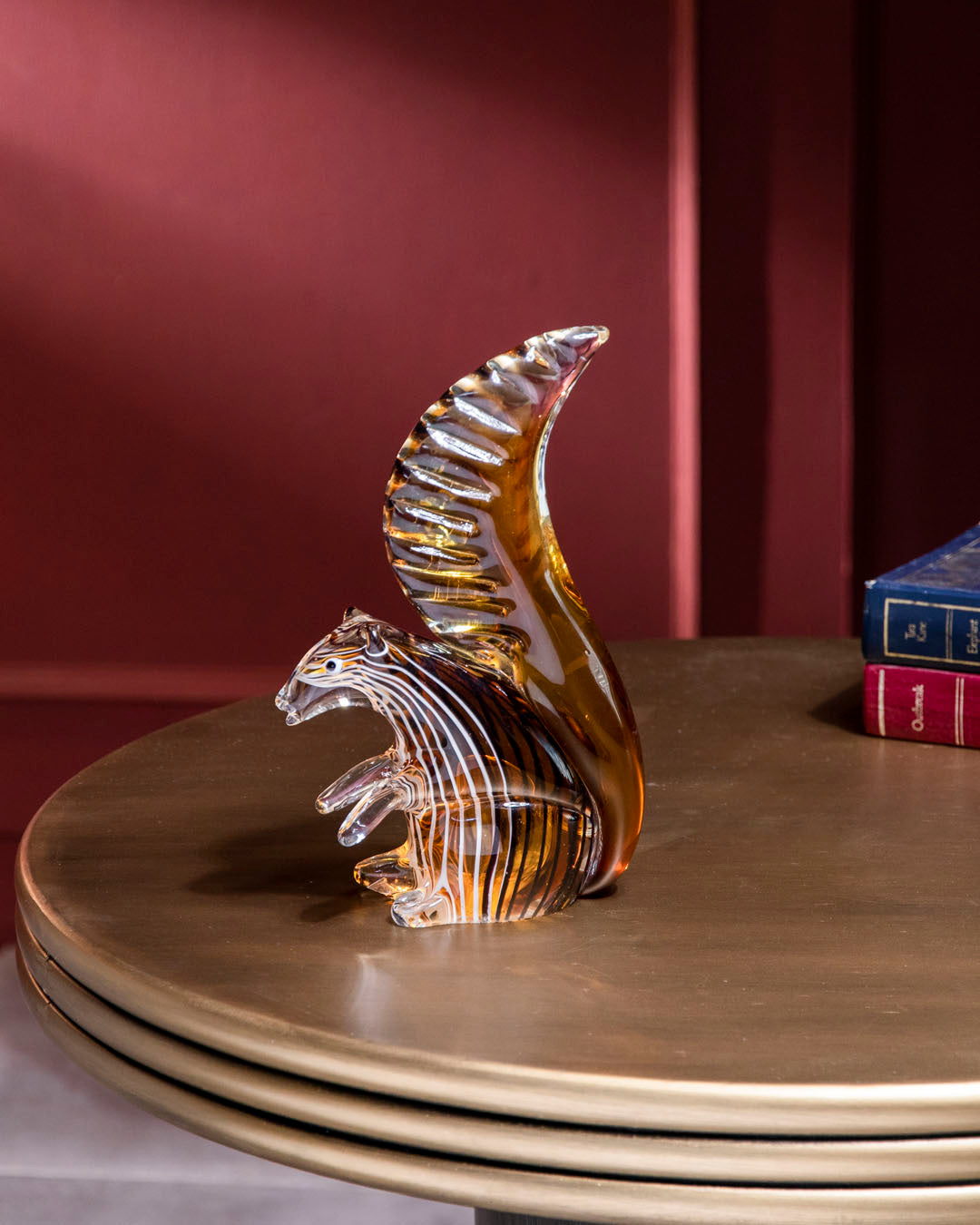 Golden Acorn Decorative Squirrel Figurine